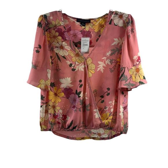 Sanctuary NWT Garden Floral Wrap Top Size XS - Picture 1 of 10